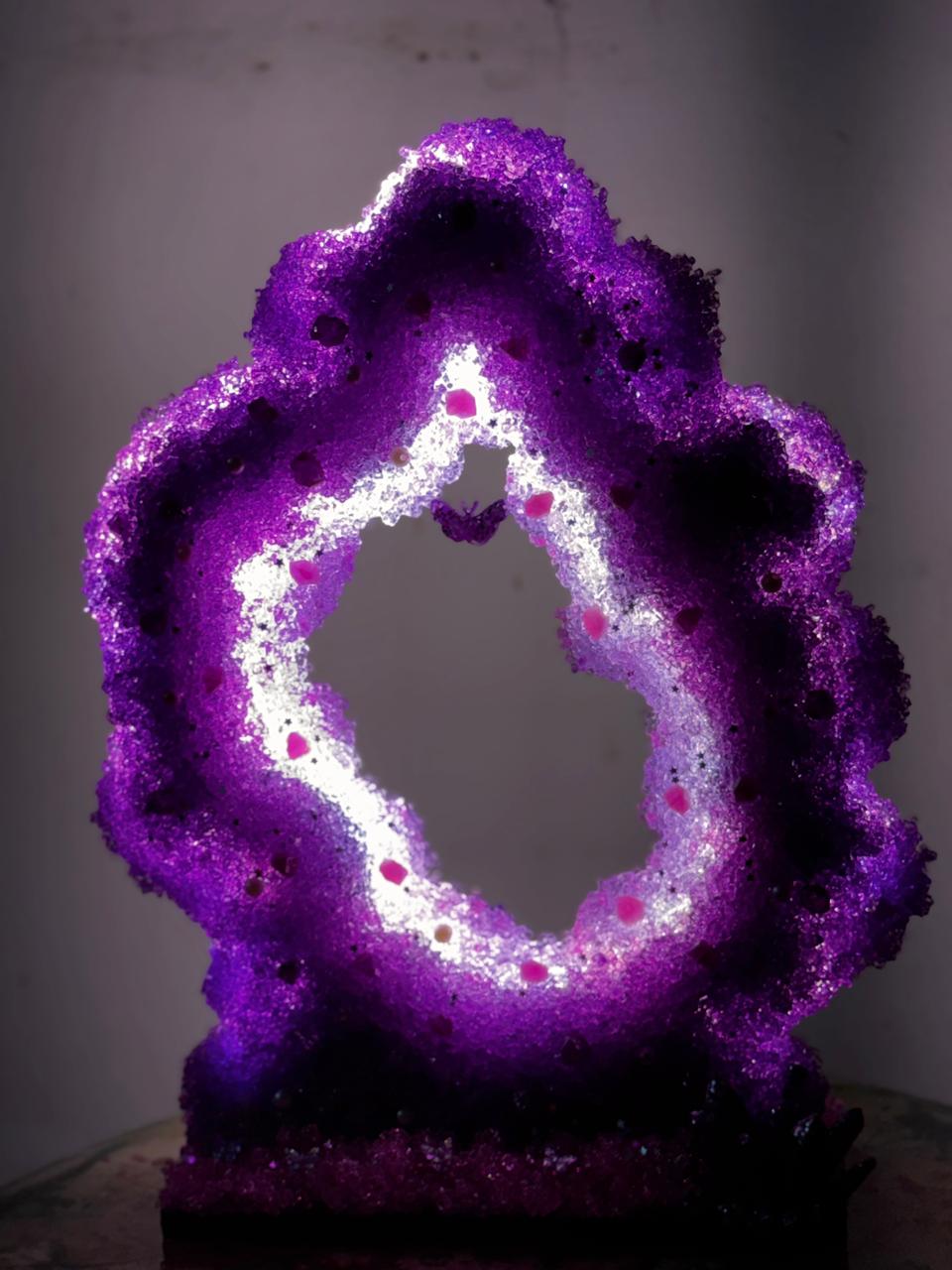 Handcrafted Resin Table Lamp – One-of-a-Kind Ambient Art Light