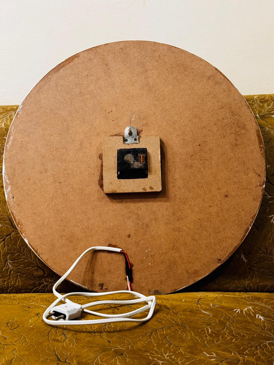 Resin, Wood & Ocean Wall Clock with Light