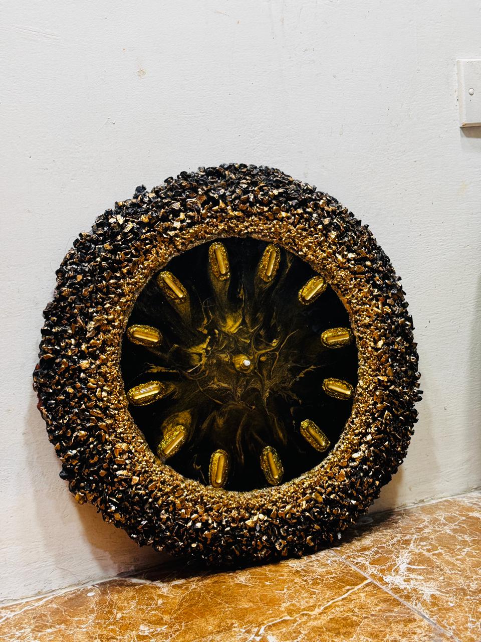 Resin, Stones Wall Clock