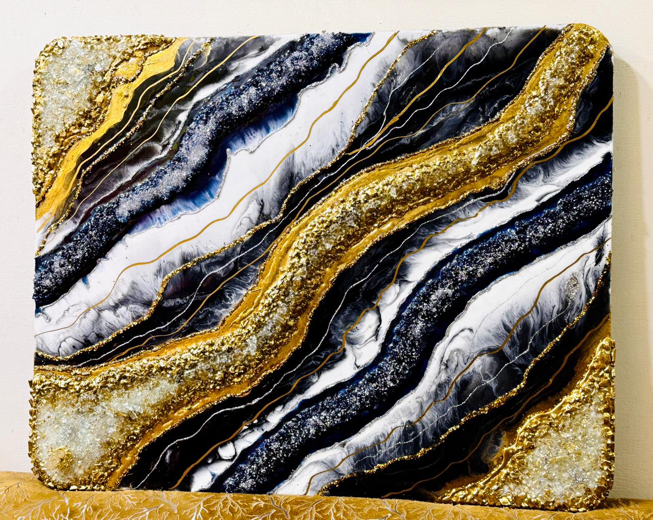 Resin Geode Art Wall Hanging