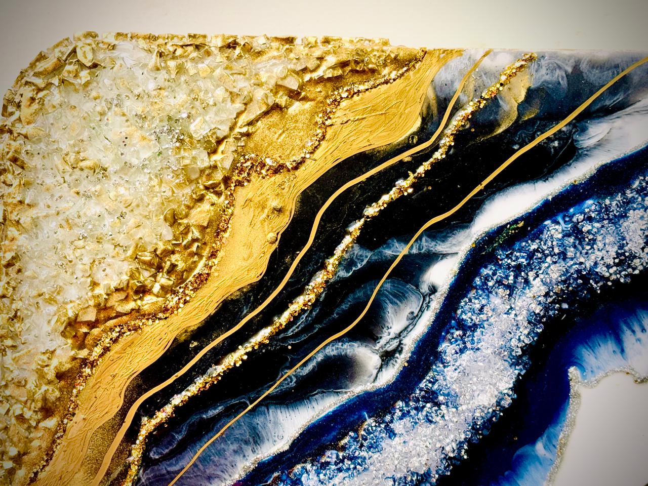 Resin Geode Art Wall Hanging